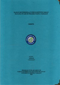 Kajian Ketersediaan Induk Kepiting Bakau Matang Ovari Di Perairan Kota Tarakan