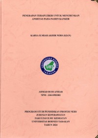 Penerapan Terapi Zikir Untuk Menurunkan Ansietas Pada Pasien Kanker