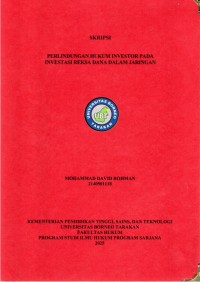 Perlindungan Hukum Investor Pada Investasi Reksa Dana Dalam Jaringan