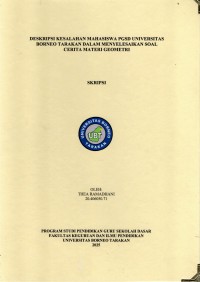 Deskripsi Kesalahan Mahasiswa PGSD Universitas Borneo Tarakan Dalam Menyelesaikan Soal Cerita Materi Geometri