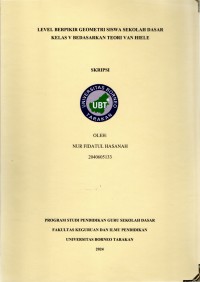 Level Berpikir Geometri Siswa Sekolah Dasar Kelas V Bedasarkan Teori Van Hiele