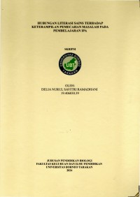 Hubungan Literasi Sains Terhadap Keterampilan Pemecahan Masalah Pada Pembelajaran IPA