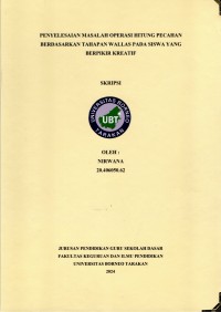 Penyelesaian Masalah Operasi Hitung Pecahan Berdasarkan Tahapan Wallas Pada Siswa Yang Berpikir Kreatif