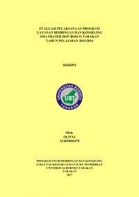 Evaluasi Pelaksanaan Program Layanan Bimbingan Dan Konseling SMA Frater Don Bosco Tarakan Tahun Pelajaran 2015/2016