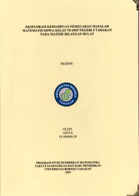 Eksplorasi Kemampuan Pemecahan Masalah Matematis Siswa Kelas 7D SMP Negeri 5 Tarakan Pada Materi Bilangan Bulat