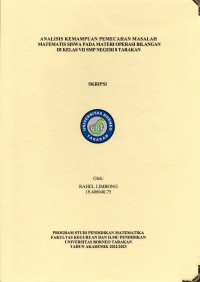 Analisis Kemampuan Pemecahan Masalah Matematis Siswa Pada Materi Operasi Bilangan Di Kelas VII SMP Negeri 8 Tarakan