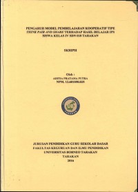 Pengaruh Model Pembelajaran Kooperatif Tipe Think Pair And Share Terhadap Hasil Belajar IPS Siswa Kelas IV SDN 018 Tarakan