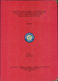 Pemenuhan Hak Pendidikan Anak Terlantar Di Kota Tarakan Ditinjau Dari Perspektif Undang-Undang No.35 Tahun 2014 Tentang Perlindungan Anak