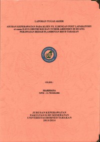Asuhan Keperawatan Pada Klien Ny. E Dengan Post Laparatomy et causa Ileus Obstruksi Dan Tumor Abdomen Di Ruang Perawatan Bedah Flamboyan RSUD Tarakan