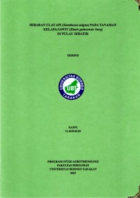 SEBARAN ULAT API (Setothosea Asigna) PADA TANAMAN KELAPA SAWIT (Elaeis Guineensis Jacq) DI PULAU SEBATIK