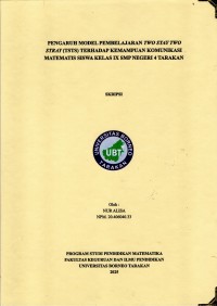 Pengaruh Model Pembelajaran Two Stay Two Stray (TSTS) Terhadap Kemampuan Komunikasi Matematis Siswa Kelas IX SMP Negeri 4 Tarakan