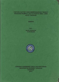 Faktor-Faktor Yang Mempengaruhi Tingkat Produksi Rumput Laut Di Pantai Amal Lama Kota Tarakan