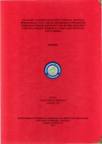 Analisis Yuridis Hukuman Pidana Kepada Perusahaan Yang Tidak Memberikan Pesangon Terhadap Pekerja/Buruh Yang Di PHK Menurut Undang-Undang Nomor 11 Tahun 2020 Tentang Cipta Kerja