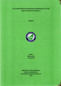Analisis Optimasi Produksi Agrowisata Petik Melon Di Kota Tarakan