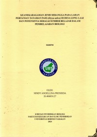 Keanekaragaman Jenis Serangga Pada Lahan Pertanian Tanaman Padi (Oryza Sativa) Di Desa Long Laai Dan Potensinya Sebagai Sumber Belajar Dalam Pembelajaran Biologi