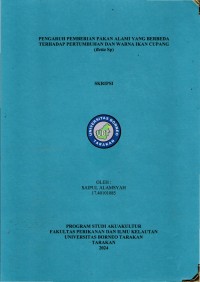 Pengaruh Pemberian Pakan Alami Yang Berbeda Terhadap Pertumbuhan Dan Warna Ikan Cupang (Betta sp.)
