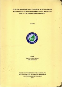 Pengaruh Bimbingan Kelompok Dengan Teknik Role Playing Terhadap Kepercayaan Diri Siswa Kelas VIII SMP Negeri 3 Tarakan