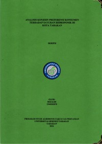 Analisis Konjoin Preferensi Konsumen Terhadap Sayuran Hidroponik Di Kota Tarakan