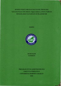 Respon Pertumbuhan Dan Hasil Produksi Tanaman Kacang Hijau (Vigna radiata l.) Pada Variasi Pengolahan Tanah Dan Jumlah Benih