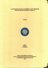 Analisis Pelaksanaan Pembelajaran Berbasis Proyek Di SMP Negeri 11 Tarakan