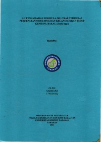 Uji Penambahan Formula Oil Crab Terhadap Percepatan Moulting Dan Kelangsungan Hidup Kepiting Bakau (Scylla spp.)