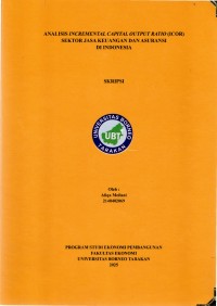 ANALISIS INCREMENTAL CAPITAL OUTPUT RATIO (ICOR) SEKTOR JASA KEUANGAN DAN ASURANSI DI INDONESIA