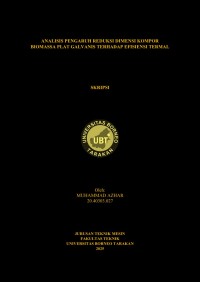ANALISIS PENGARUH REDUKSI DIMENSI KOMPOR BIOMASSA PLAT GALVANIS TERHADAP EFISIENSI  TERMAL