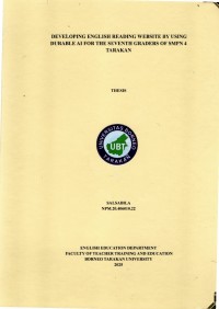 DEVELOPING ENGLISH READING WEBSITE BY USING DURABLE AI FOR THE SEVENTH GRADERS OF SMPN 4 TARKAN
