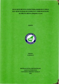 PENGARUH BENTUK INSEKTISIDA BERBAHAN SERAI DAN JENIS WADAH PENYIMPANAN TERHADAP HAMA KUMBANG BERAS (Sitophilus Oryzae)
