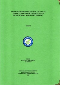 ANALISIS KOMODITAS BASIS DAN UNGGULAN TANAMAN BIOFARMAKA, SAYURAN, DAN BUAH-BUAHAN KABUPATEN MALINAU