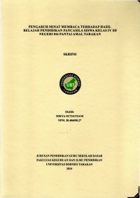 Pengaruh Minat Membaca Terhadap Hasil Belajar Pendidikan Pancasila Siswa Kelas IV SD Negeri 016 Pantai Amal Tarakan