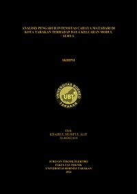 Analisis Pengaruh Intensitas Cahaya Matahari Di Kota Tarakan Terhadap Daya Keluaran Modul Surya