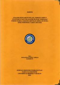 Analisis Pengaruh Inflasi, Foreign Direct Investment Dan Nilai Kurs Rupiah Terhadap Indeks Harga Saham Gabungan (IHSG) Di Bursa Efek Indonesia Tahun 2015-2022