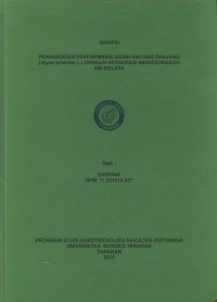 Peningkatan Performansi Benih Kacang Panjang (Vigna sinensis L.) Dengan Invigorasi Menggunakan Air Kelapa
