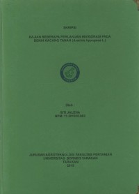 Kajian Beberapa Perlakuan Invigorasi Pada Benih Kacang Tanah (Arachis hypogaea L.)