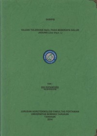 Kajian Toleransi NaCL Pada Beberapa Galur Jagung (Zea mays L.)