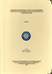 Deskripsi Keterampilan Guru Dalam Memberi Penguatan Pada Pembelajaran Matematika Di Sekolah Dasar