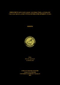 Implementasi Fuzzy Logic Control Pada Automatic Voltage Regulator Untuk Generator Sinkron 3 Fasa