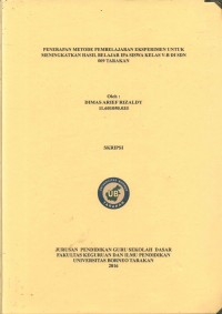 Penerapan Metode Pembelajaran Eksperimen Untuk Meningkatkan Hasil Belajar IPA Siswa Kelas V-B Di SDN 009 Tarakan