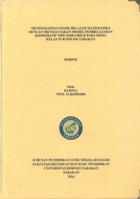 Meningkatkan Hasil Belajar Matematika Dengan Menggunakan Model Pembelajaran Kooperatif Tipe Pair Check Pada Siswa Kelas IV-B SDN 016 Tarakan