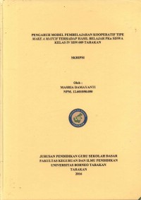 Pengaruh Model Pembelajaran Kooperatif Tipe Make A Match Terhadap Hasil Belajar PKn Siswa Kelas IV SDN 009 Tarakan