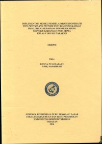 Implementasi Model Pembelajaran Kooperatif Tipe Picture And Picture Untuk Meningkatkan Hasil Belajar Bahasa Indonesia Aspek Menulis Karangan Pada Siwa Kelas V SDN 032 Tarakan