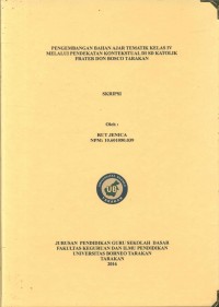 Pengembangan Bahan Ajar Tematik Kelas IV Melalui Pendekatan Kontekstual Di SD Katolik Frater Don Bosco Tarakan