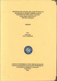 Meningkatkan Hasil Belajar IPS Dengan Menerapkan Model Pembelajaran Kooperatif Tipe Make A Match Pada Siswa Kelas IV-C SDN 006 Tarakan