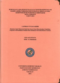 Hubungan Lama Penggunaan Alat Kontrasepsi Dalam Rahim (AKDR) Terhadap Kenyamanan Seksual Pada Akseptor KB Di Puskesmas Sebengkok Kota Tarakan Tahun 2014
