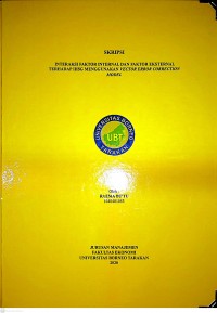 Interaksi Faktor Internal dan Faktor Eksternal  Terhadap IHSG Menggunakan Vector Error Correction Model