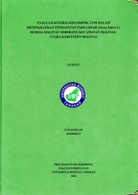 Evaluasi Kinerja Kelompok Tani Dalam Meningkatkan Pendapatan Padi Sawah (Oryza sativa l.) Di Desa Malinau Seberang Kecamatan Malinau Utara Kabupaten Malinau