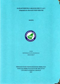 Karakteristik Garam Rumput Laut (Kappaphycus Alvarezii)  Dari Sebatik