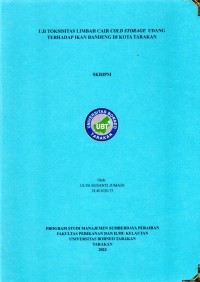 Uji Toksisitas Limbah Cold Storage Udang Terhadap Ikan Bandeng Di Kota Tarakan