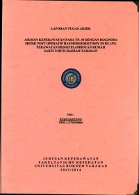 Asuhan Keperawatan Pada Tn. M Dengan Diagnosa Medik Post Operatif Haemoroidektomy Di Ruang Perawatan Bedah Flamboyan Rumah Sakit Umum Daerah Tarakan
